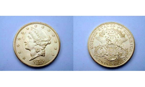 Stati Uniti, 20 Dollari 1904 (Liberty)  FDC